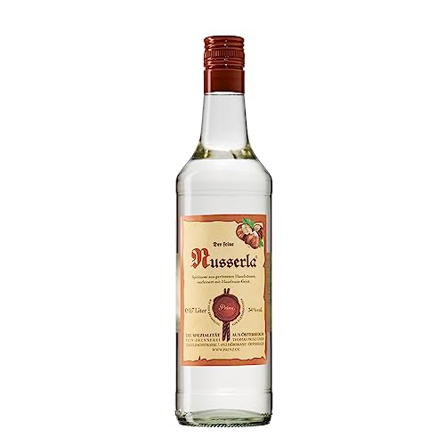 Prinz - Nusserla | Feine Schnapsspezialität aus gerösteten Haselnüssen | Besonders mild | Im Steingut gereift, 34% vol, 0.7 l von Prinz