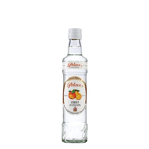 Prinz - Obst Schnaps | Traditionelle Schnapsspezialität aus Äpfeln und Birnen | Angenehm fruchtig | Mehrjährig im Steingut gereift, 40% vol, 0.35 l von PRINZ