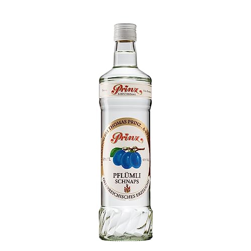 Prinz - Pflümli Schnaps | Traditionelle Schnapsspezialität aus saftigen Haus-Zwetschken | Fruchtig-aromatisch | Im Steingut gereift, 40% vol, 0.7 l von PRINZ