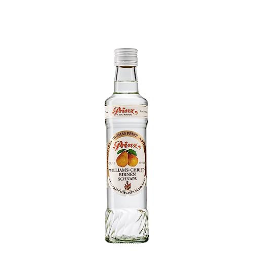 Prinz - Williams-Birnen Schnaps | Hochwertiger Schnaps mit gelben, saftigen Williams-Christbirnen | Geschmacksintensiv mit kräftigem Sortencharakter, 40% vol, 0.35 l von PRINZ