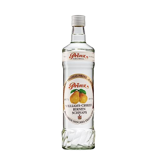 Prinz - Williams-Birnen Schnaps | Hochwertiger Schnaps mit gelben, saftigen Williams-Christbirnen | Geschmacksintensiv mit kräftigem Sortencharakter, 40% vol, 0.7 l Prinz - Williams-Birnen Schnaps | Hochwertiger Schnaps mit gelben, saftigen Williams-Christbirnen | Geschmacksintensiv mit kräftigem Sortencharakter, 40% vol, 0.7 l von Prinz