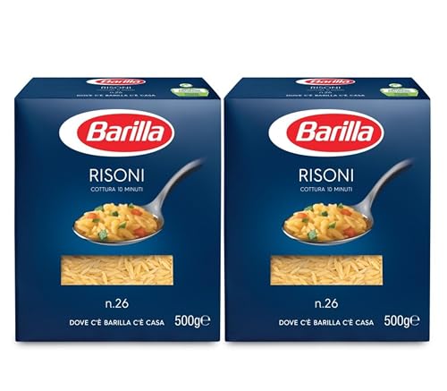Barilla Risoni N26 Pasta auf Basis von Weizengrieß in Form von Reis 500g x2 Einheiten -Pack Promoo von PROMOO