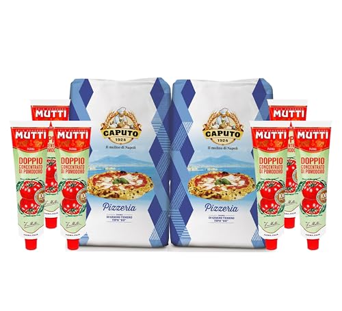 Caputo Italienisches Pizzeria-Mehl Typ „00“ 2 kg + Mutti Doppeltes Tomatenkonzentrat 130 GR x 6 Einheiten – Perfect Pizza - Pack Promoo Caputo Italienisches Pizzeria-Mehl Typ „00“ 2 kg + Mutti Doppeltes Tomatenkonzentrat 130 GR x 6 Einheiten – Perfect Pizza - Pack Promoo von PROMOO