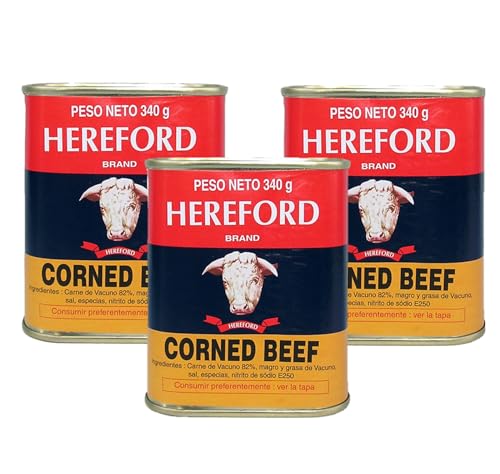 Hereford -Corned Beef Fleisch en Dosen 340 Gr x 3 unités - Pack Promo von PROMOO