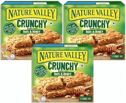 Nature Valley – Knusprige Haferflocken- und Honigriegel, Packung mit 3 Kartons mit je 5 Riegeln. Insgesamt 630 g - Pack Promoo von PROMOO