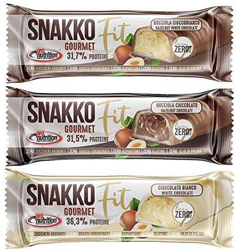 Snakko Fit Gourmet [Box mit 24 Stangen à 30 Gramm] (doppelte Schokolade) von PRONUTRITION