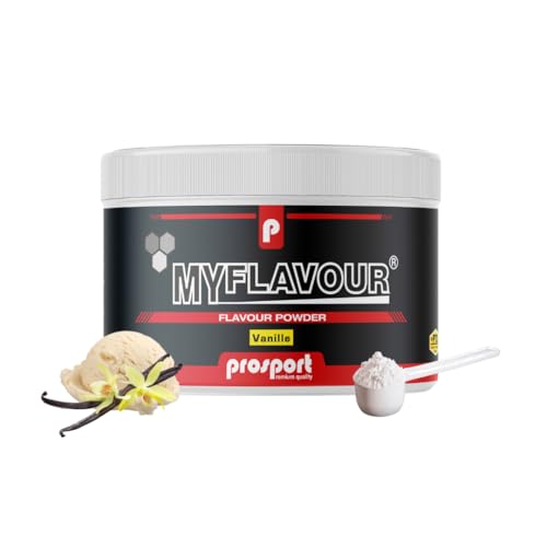 Prosport MyFlavour® Powder – Vanille Geschmackspulver für Shakes & Desserts – Kalorienarm, mit Süßungsmittel – Für Quark, Joghurt, Milch – 150g Dose von PROSPORT