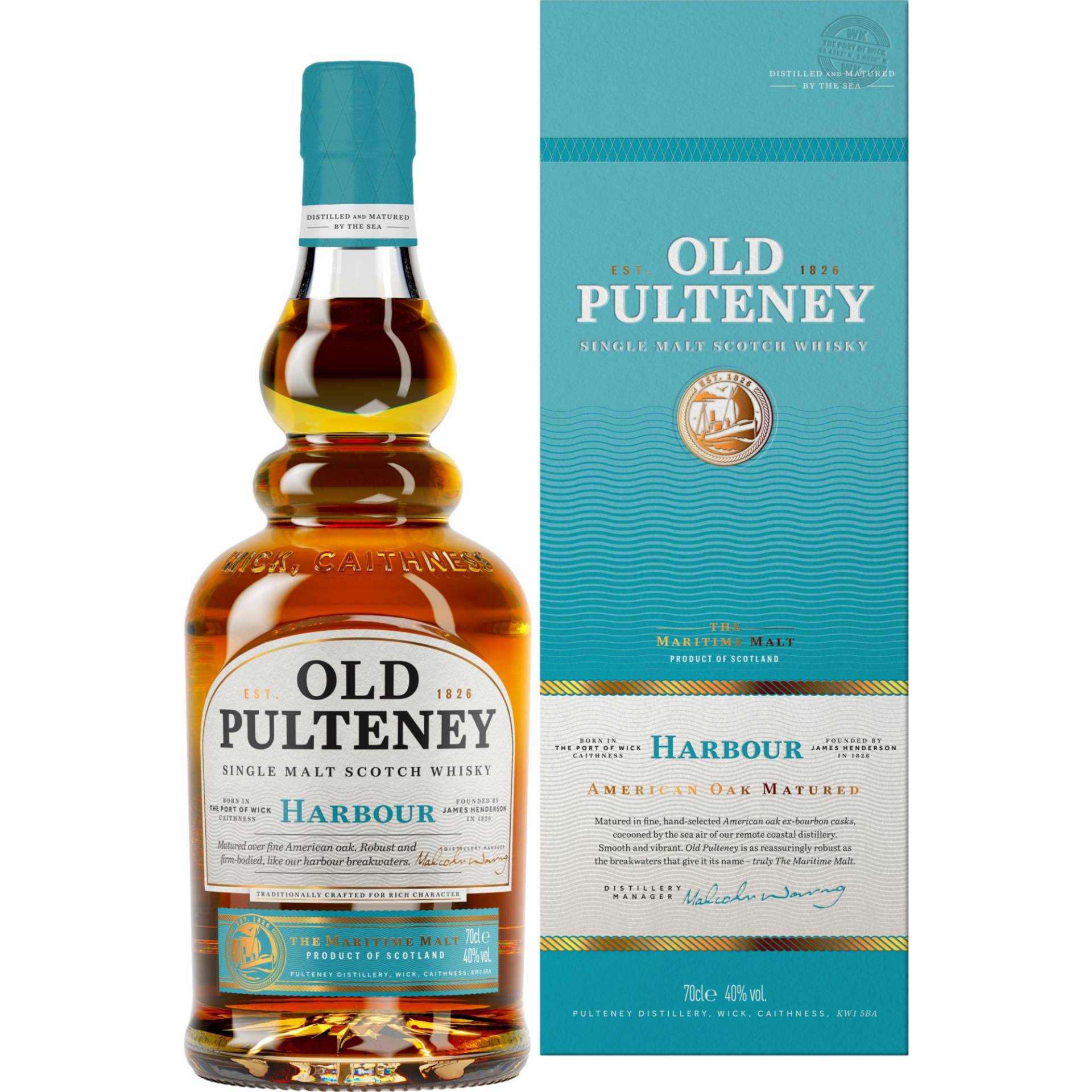 Old Pulteney Harbour Single Malt Whisky, Scotch Whisky, 0,7 L, 40% Vol., in Geschenketui, Spirituosen Old Pulteney Harbour Single Malt Whisky, Scotch Whisky, 0,7 L, 40% Vol., in Geschenketui, Spirituosen von PULTENEY DISTILLERY, HUDDART STREET WICK CAITHNESS KW1 5BA Großbritannien