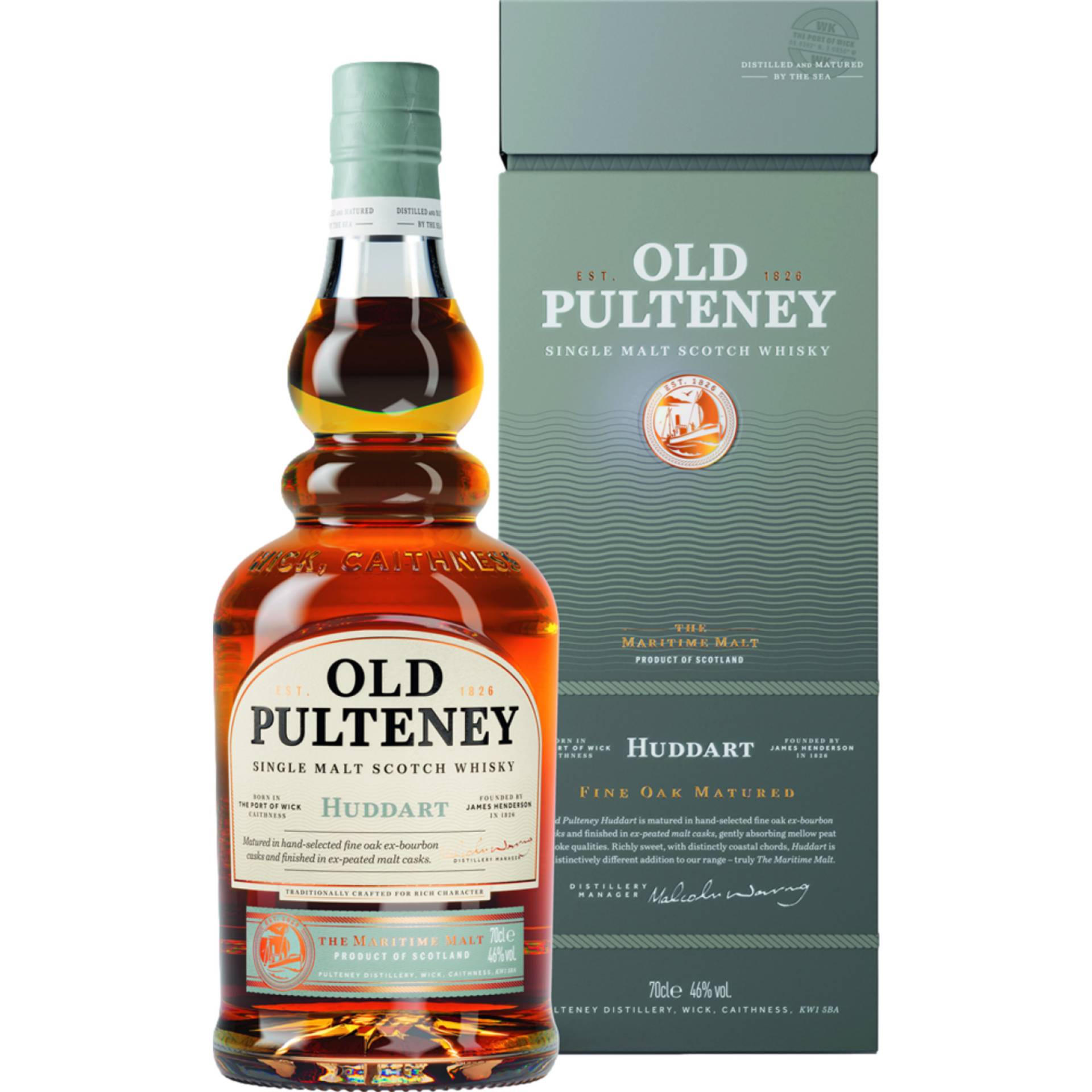 Old Pulteney Huddart Single Malt, Scotch Whisky, 0,7 L, 46% Vol., in Geschenketui, Schottland, Spirituosen Old Pulteney Huddart Single Malt, Scotch Whisky, 0,7 L, 46% Vol., in Geschenketui, Schottland, Spirituosen von PULTENEY DISTILLERY, HUDDART STREET WICK CAITHNESS KW1 5BA Großbritannien