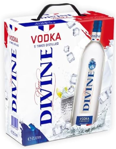 Pure Divine - Französischer Vodka aus den Nordvogesen - 37.5 Prozent Vol - Großpackungen 2 Liter - Wodka Bag in Box (1 x 2 l) von Pure Divine