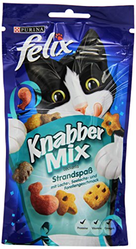Felix Knabber Mix Katzensnack Strandspaß, 4er Pack (4 x 60 g) von PUPAINT