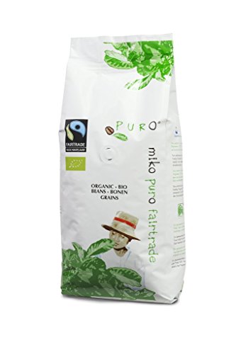 PURO Organic Fairtrade Coffee, 1000g ganze Bohne, 1er Pack von PURO