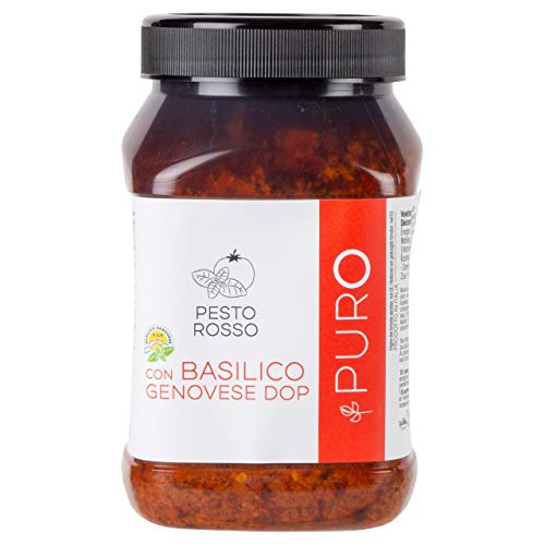 Puro Rotes Pesto mit sonnengetrockneten Tomaten und genuesischem Basilikum - Topf 900 Gramm von PURO