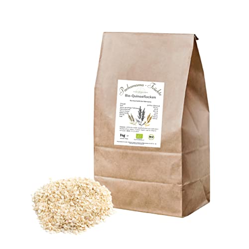 3 kg BIO Quinoa Flocken | Glutenfrei | Vegan | Vollkorn | Plastikfrei | Ideal für Porridge, Müsli oder zum Backen von Pachamama-Früchte