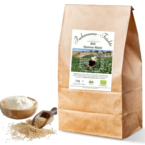 BIO - Quinoa Mehl 2 kg | Glutenfrei | Vegan | Vollkorn von Pachamama-Früchte