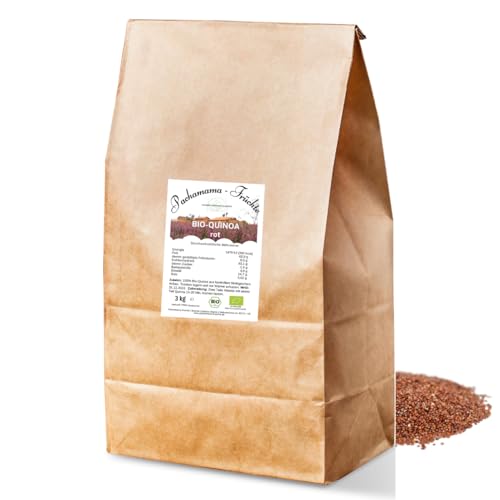 Bio Quinoa rot aus Peru | 3 kg | Plastikfrei | Vegan, Superfood, Glutenfrei, Low Carb von Pachamama-Früchte
