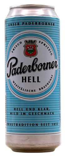 Paderborner Bier Hell 5.1% vol., 24er Pack (24 x 0.5 l) EINWEG von Paderborner