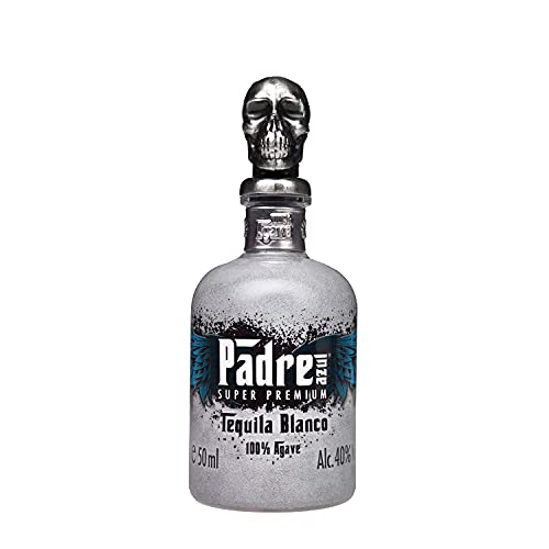 Padre Azul Tequila Blanco 40% 50ml • Premium Tequila Made in Jalisco Mexico • Fruchtiger Blanco Tequila mit intensiven Aromen von Padre azul