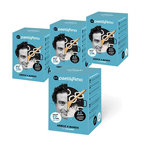 Paellissimo - Fertiggericht für "Arroz a Banda", traditionelle Fisch-Paella Mix mit Paella Reis, Paella Gewürz und Fischbrühe | Fertiggerichte Reis von Michelin-Stern Koch | 2-3 Pers. | 4 Einheits Paellissimo - Fertiggericht für "Arroz a Banda", traditionelle Fisch-Paella Mix mit Paella Reis, Paella Gewürz und Fischbrühe | Fertiggerichte Reis von Michelin-Stern Koch | 2-3 Pers. | 4 Einheits von Paellissimo