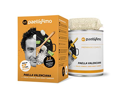 Paellissimo – Paella Set für "Paella Valenciana“, hausgemachtes Rezept | Paella Mix mit Paella Reis, Paella Gewürz und Brühe | Von Michelin-Stern ausgezeichneten Koch | 2-3 Personen | 1 Einheit von Paellissimo