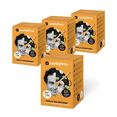 Paellissimo – Paella Set für "Paella Valenciana“, hausgemachtes Rezept | Paella Mix mit Paella Reis, Paella Gewürz und Brühe | Von Michelin-Stern ausgezeichneten Koch | 2-3 Personen | 4 Einheits Paellissimo – Paella Set für "Paella Valenciana“, hausgemachtes Rezept | Paella Mix mit Paella Reis, Paella Gewürz und Brühe | Von Michelin-Stern ausgezeichneten Koch | 2-3 Personen | 4 Einheits von Paellissimo