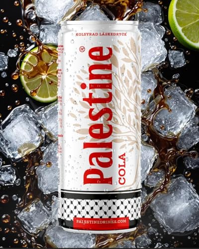 Palestine Cola (inkl. 6€ Pfand) – Authentischer Cola-Geschmack mit sozialem Impact – Softdrink in Einweg Dosen (24 x 250 ml) von Palestine Drinks