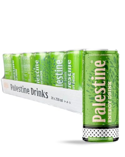 Palestine Energy Drink, Koffeinhaltiges Erfrischungsgetränk mit Taurin und B-Vitaminen, Alkoholfrei I EINWEG (24 x 250 ml) | 250 ml (24er Pack) von Palestine Drinks