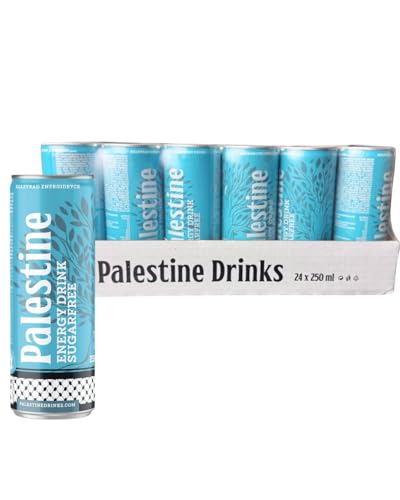 Palestine Energy Sugarfree (inkl. 6€ Pfand) – Blueberry Edition Fruchtig. Kraftvoll. Zuckerfrei I EINWEG (24 x 250 ml) | 250 ml (24er Pack) I Unterstützt Gaza mit jedem Kauf I Paletsine Drinks von Palestine Drinks