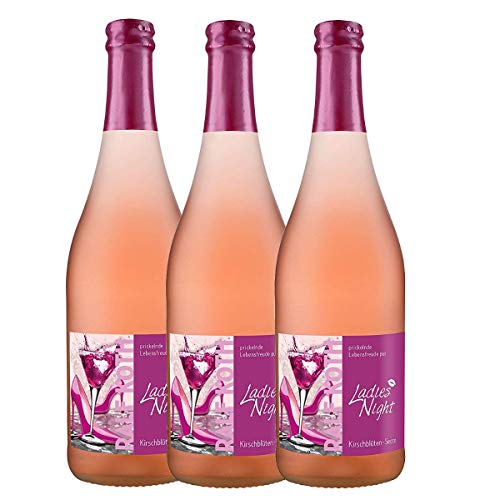 Palio - 3x Ladies Night Kirschblüten Secco 0,75l - Fruchtiger Perlwein - Ideal zum Verschenken, selbst genießen oder für Party´s von Palio