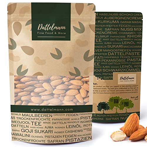Dattelmann Mandeln Naturbelassen | Premium Nüsse 1kg Großpackung | Vegan & Gesund | Ideal als Snack Dattelmann Mandeln Naturbelassen | Premium Nüsse 1kg Großpackung | Vegan & Gesund | Ideal als Snack von Dattelmann Fine Food & More