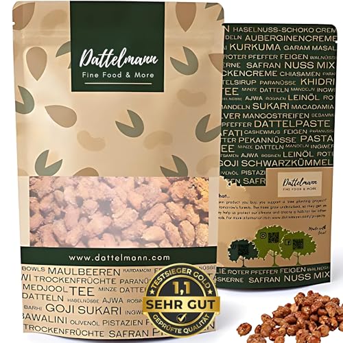 Gebrannte Mandeln 200g | Premium Qualität | Crunchy | Knusprig | Weihnachtlicher Geschmack | Dattelmann von Palmyra Delights