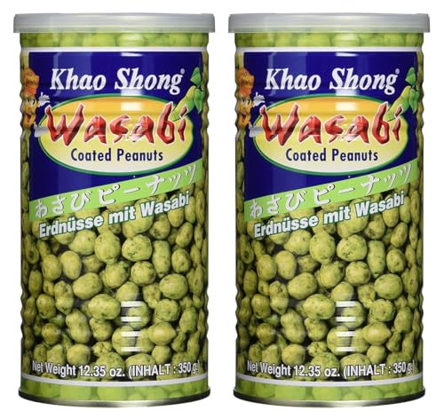 Pamai Pai® Doppelpack: 2 x 350g Geröstete Wasabi Erdnüsse scharf Wasabinüsse von Pamai Pai