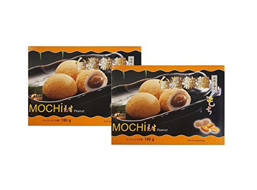 2 x 180g Erdnuss Mochi -12 Reiskuchen mit Erdnuss Füllung Klebreis Mochis Pamai Pai® von Pamai Pai
