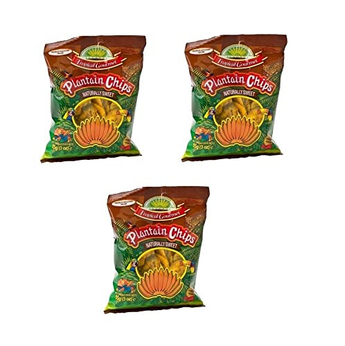 Bananenchips Pamai Pai® Dreierpack: 3 x 85g NATURALLY SWEET Plantain Chips Banana Chips von Pamai Pai