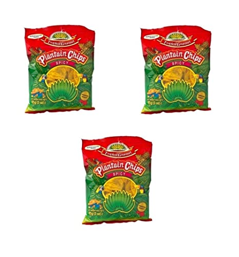 Bananenchips Pamai Pai® Dreierpack: 3 x 85g SPICY Scharf Plantain Chips Banana Chips von Pamai Pai