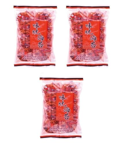 Bin Bin Reiscräcker HOT Seetang Pamai Pai® Dreierpack: 3 x 135g Thailand Reis Cracker hot von Pamai Pai