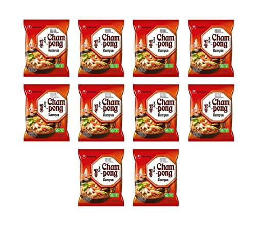 Champong Ramyun Instant Nudelsuppe Pamai Pai® 10er Pack: 10 x 124g Nong Shim Nudel Suppe Seafood von Pamai Pai