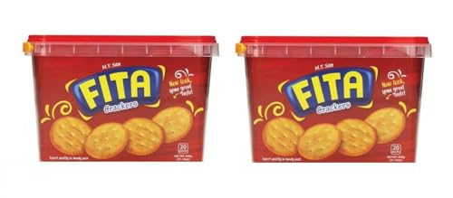 Crackers FITA Pamai Pai® Doppelpack: 2 x 600g Crackers Kekse My San Weizen Kekse Box rot von Pamai Pai