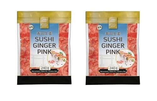 Ingwer für Sushi PINK Pamai Pai® Doppelpack: 2 x 240g Sushi Ginger Golden Turtle ROSA von Pamai Pai