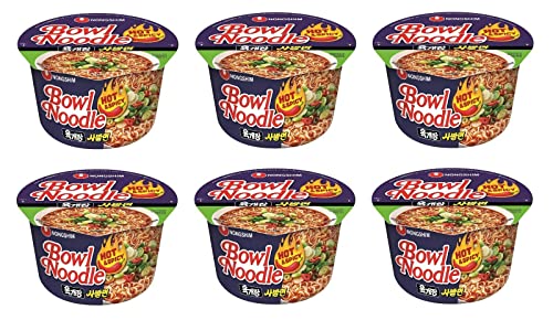 Nudelsuppe Pamai Pai® Sixpack: 6 x 100g Nong Shim Hot & Spicy BOWL Instant Ramen Suppe von Pamai Pai