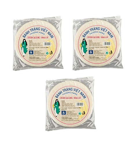 Pamai Pai® 3 x 500g Reispapier zum Kochen 22cm Sommerrolle Frühlingsrolle Papier von Pamai Pai