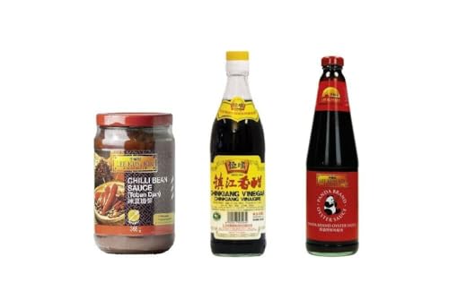 Pamai Pai® 3er Set: Chili Bean Sauce LKK 397g + Schwarzer Reisessig 550ml + LKK Panda 510g von Pamai Pai
