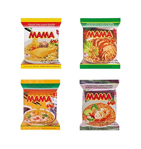 Pamai Pai® Bigpack: 40 Mama Nudelsuppen Ente - Shrimp - Huhn - Schwein 2300g Suppe von Pamai Pai