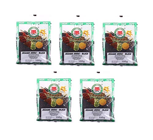 Pamai Pai® Bigpack: 5 x 100g Schwarze Sesamsamen Schwarz Sesamkörner für Sushi von Pamai Pai