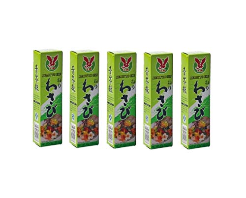 Pamai Pai® Bigpack: 5 x 43g Tuben Wasabi Paste scharf für Sushi grüner Meerrettich Wasabipaste von Pamai Pai