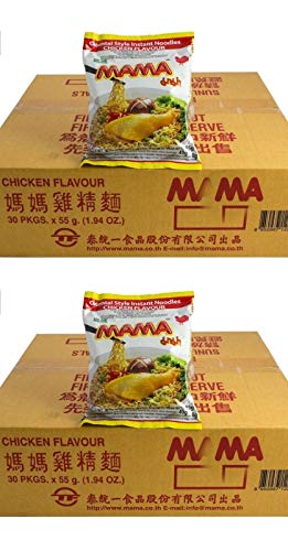 Pamai Pai® Doppelpack: 2 Kartons Mama Huhn Instant Nudelsuppen 60 x 55g Yum Yum Chicken von Pamai Pai