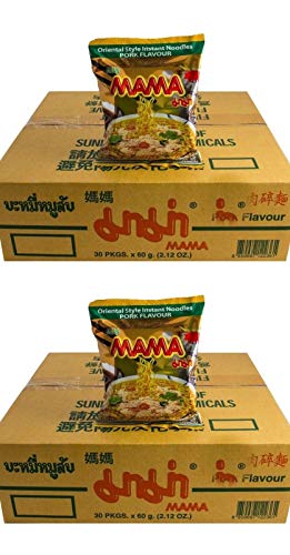 Pamai Pai® Doppelpack: 2 Kartons Mama Schwein Instant Nudelsuppen 60 x 60g Yum Yum Pork von Pamai Pai