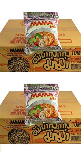 Pamai Pai® Doppelpack: 2 Kartons Mama Shrimp Instant Nudelsuppen 60 x 60g Yum Yum Garnele von Pamai Pai