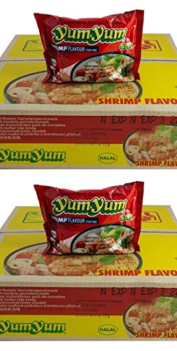 Pamai Pai® Doppelpack: 2 Kartons YumYum Shrimp Instant Nudelsuppen 60 x 60g Yum Yum Garnele von Pamai Pai