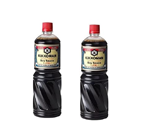 Pamai Pai® Doppelpack: 2 x 1 Liter Sojasauce Kikkoman Großflasche Soja Sauce Soße Sojasoße von Pamai Pai